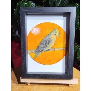 BRD-5 Beard on Tree Painting by Acrylic on wood board